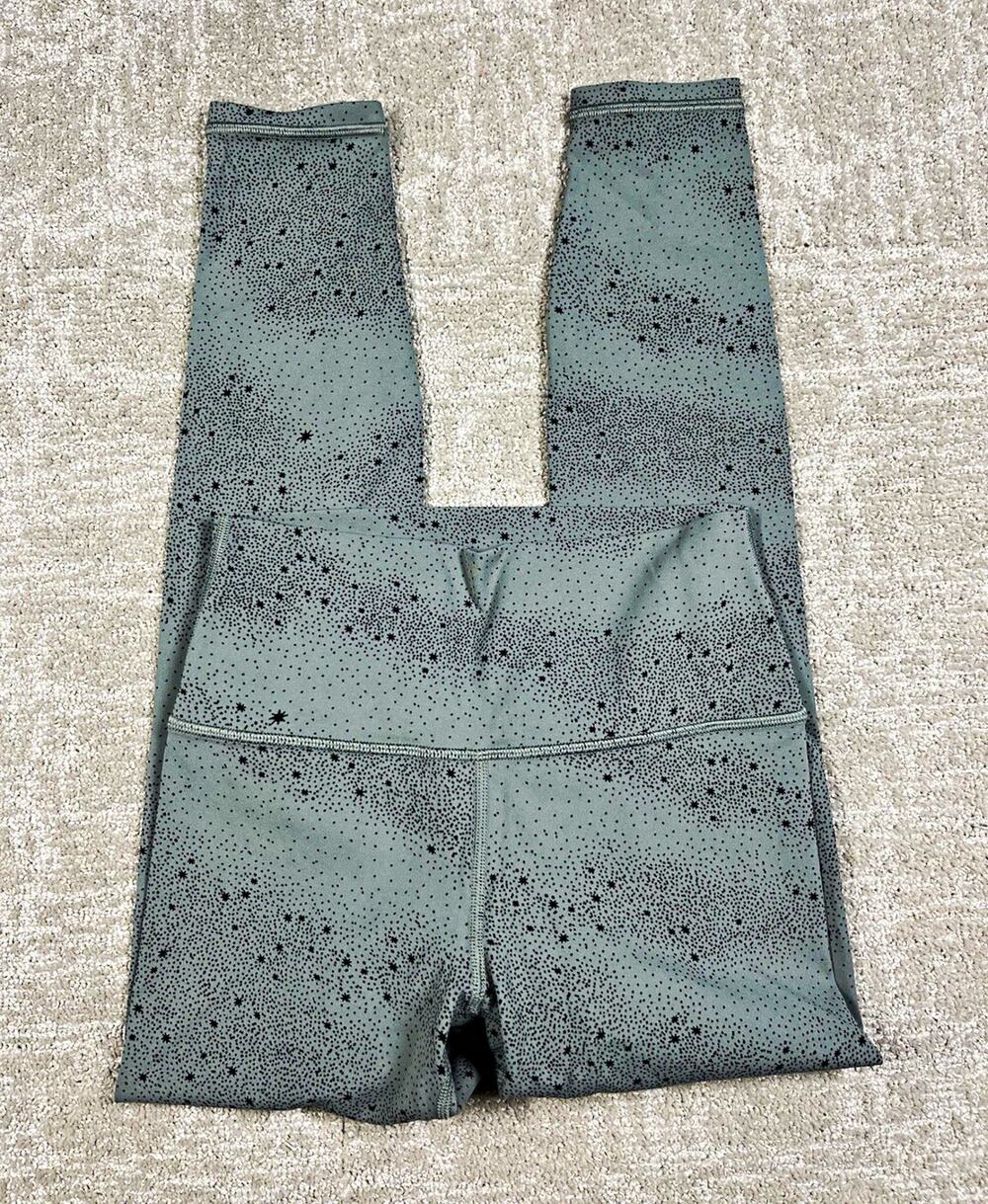 Athleta Transcend High-Rise Ankle Legging Star Print Gray Black Size S